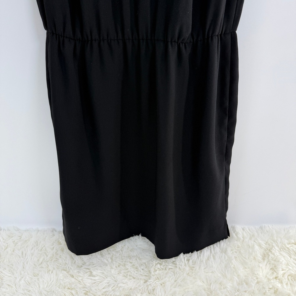 Banana Republic Black Dress Sleeveless Mesh Detail Casual Size 6 LBD Boho Chic - Picture 12 of 16